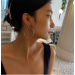 European and American style minimalist plain ring large earrings with a personalized and high-end feel, fashionable and suitable for square and round face ear accessories