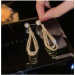 925 Silver Needle High end Long style Full Diamond Tassel Earrings for Women's Fashion, Light Luxury temperament, Multi layered Earrings and Earrings