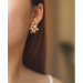 European and American niche earrings, multi-layer lines, high-end three-dimensional earrings, Qingdao jewelry, fashionable Instagram silver needle earrings for women