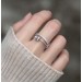 S925 Sterling Silver Trend Smart Anxiety relieves stress running rotary bead ring female living mouth