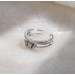 S925 Sterling Silver Trend Smart Anxiety relieves stress running rotary bead ring female living mouth