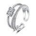 S925 Sterling Silver Trend Smart Anxiety relieves stress running rotary bead ring female living mouth