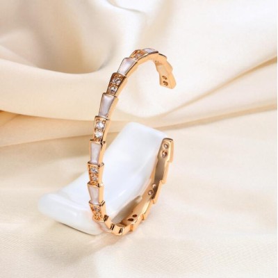 925 silver Seiko white Frimedi Spirit snake bracelet female micro inlaid light luxury fashion temperament open snake bracelet