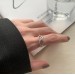 Niche simple irregular texture ring s925 sterling silver ring chic Korean personality female open silver ring jewelry