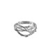 Niche simple irregular texture ring s925 sterling silver ring chic Korean personality female open silver ring jewelry