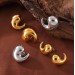 European and American fashion niche simple design sense all matching earrings Geometric comma shape smooth titanium steel gold-plated earrings