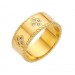 INS style Simple all-in-one ring plated 18k gold diamond ring gold vintage love ring jewelry