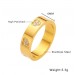 INS style Simple all-in-one ring plated 18k gold diamond ring gold vintage love ring jewelry